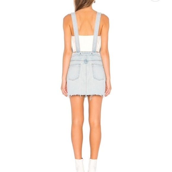 Lovers + Friends Jackson Denim Overall Dress in Edgewater Light Wash - Picture 3 of 12